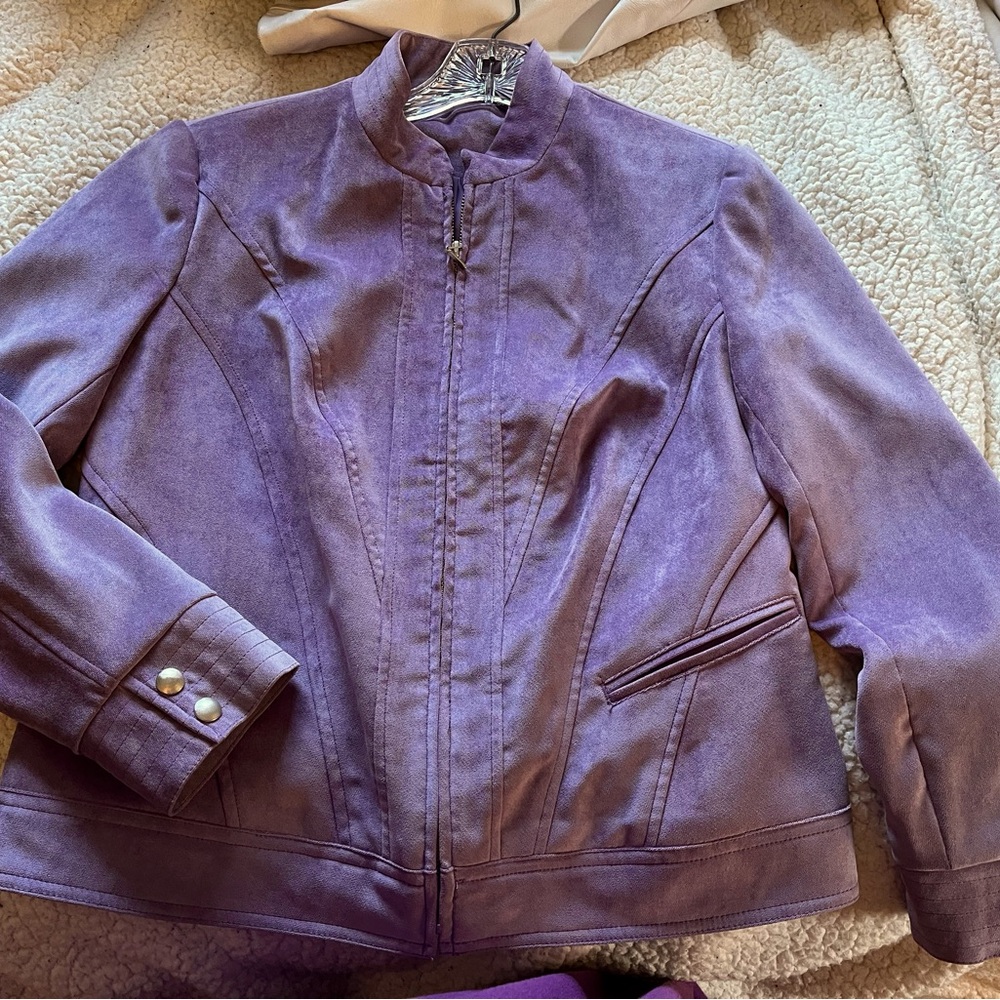 Lilac ultra suede jacket